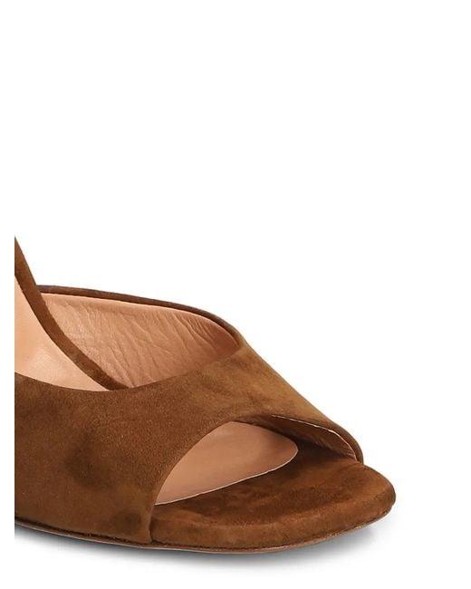 Julie Dee Brown Open-Toe Suede Mules
