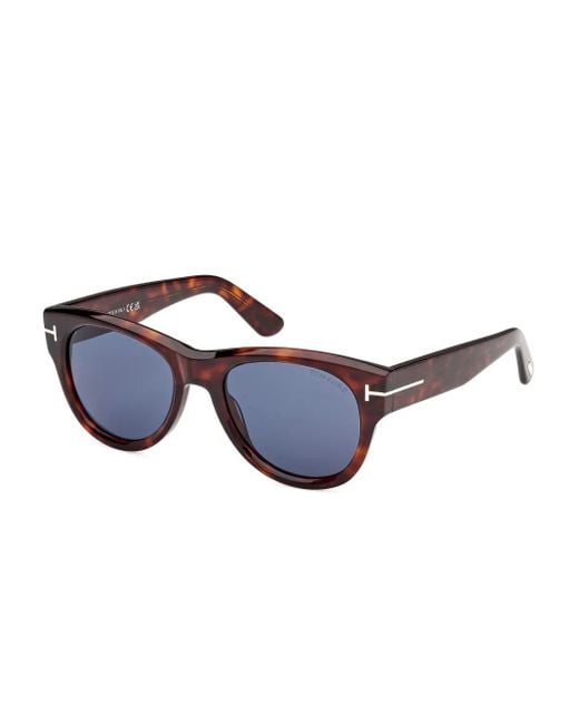 Tom Ford Blue Round-Frame Sunglasses for men