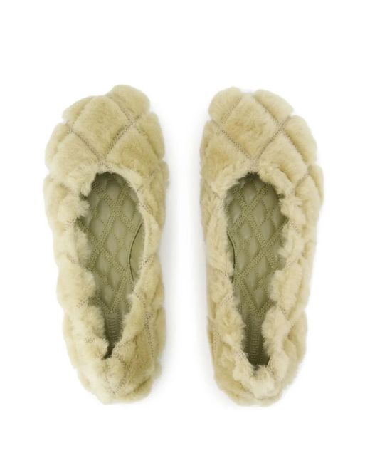 Burberry Natural Shearling Balleria Shoes