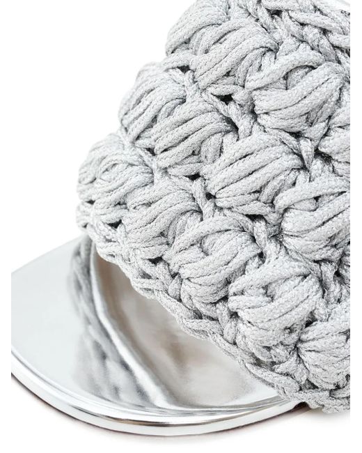 J.W. Anderson White 90Mm Braided Heeled Sandals