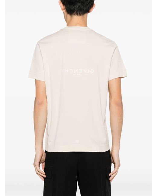 Camiseta con logo estampado Givenchy de hombre de color White