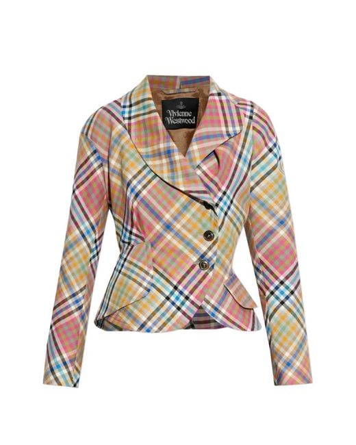 Vivienne Westwood White Checked Jacket