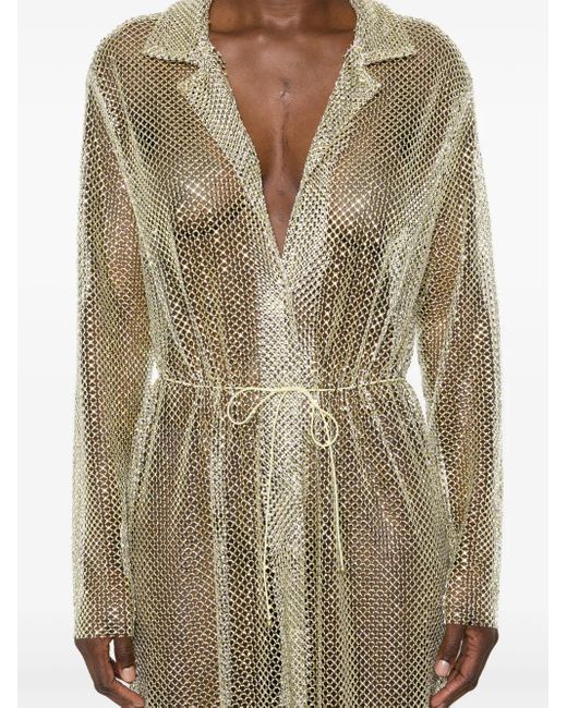 Philosophy Di Lorenzo Serafini Natural Flowing Silhouette Dress With Design