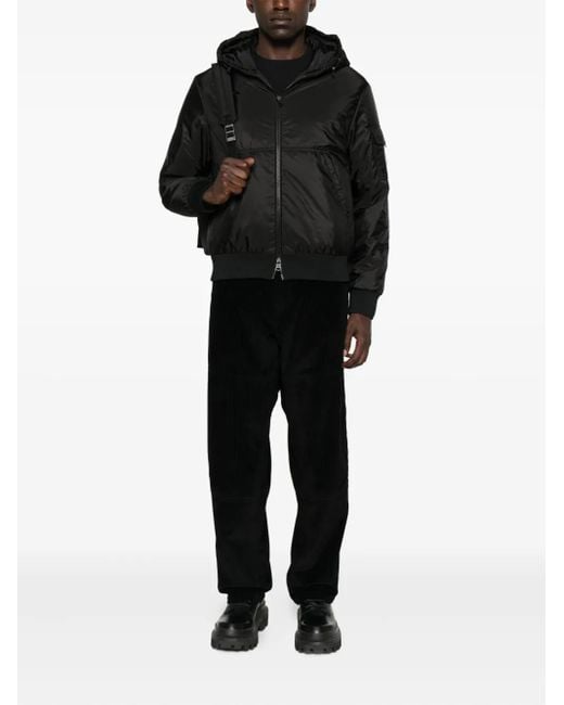 Moncler Black Poiliot Hooded Zip-Front Jacket for men