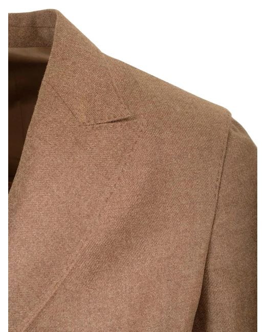 Barba Napoli Brown Flannel Blazer for men