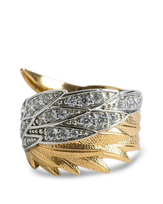 Zadig & Voltaire Metallic Rock Crystal-Embellished Wing Ring