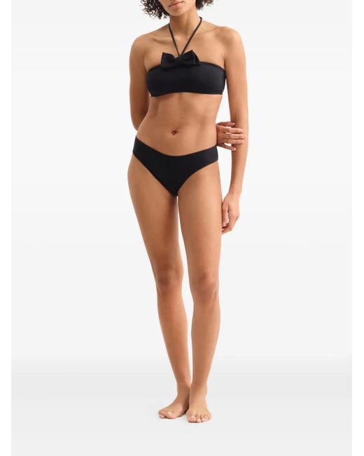 Eres Satijnen Bandeau Bikinitop in het Black