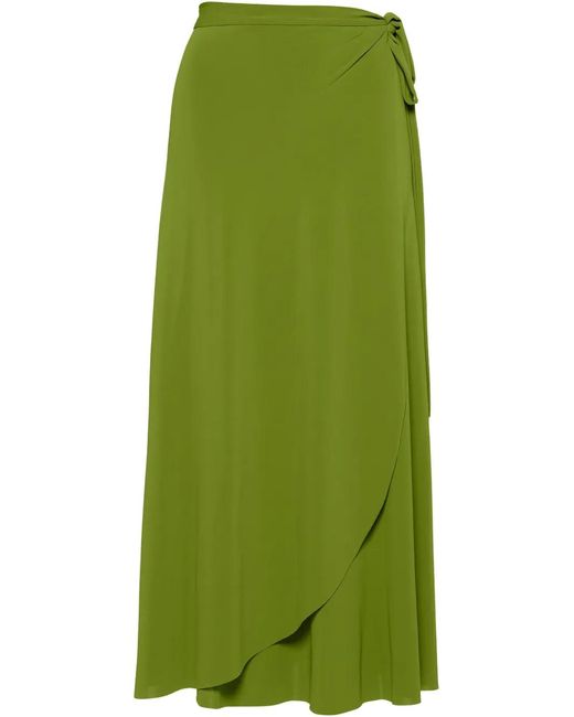 Eres Green Julieta Midi Skirt