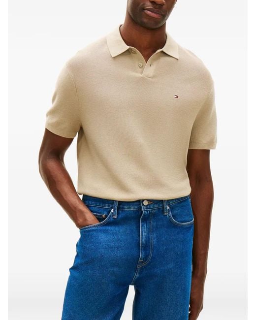 Tommy Hilfiger Natural Polo À Manches Courtes for men