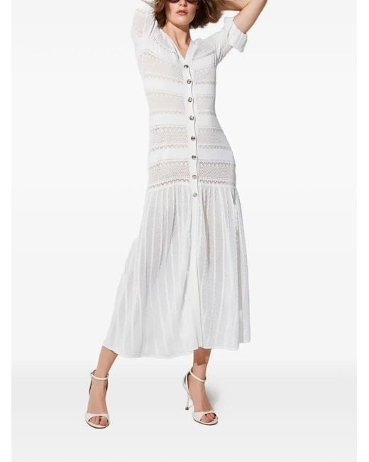 Liu Jo White Long Knit Dress