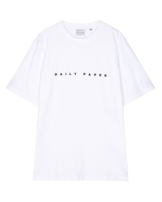 Daily Paper White Logo-print Cotton T-shirt for men