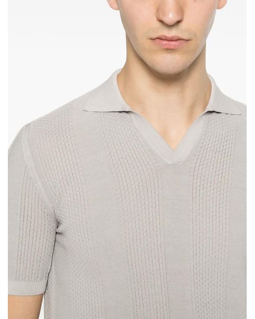 Jeordie's Gray Polo-Collar T-Shirt for men
