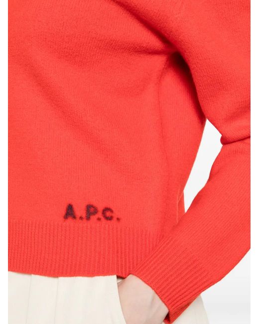 A.P.C. Red Crew-Neck Seater