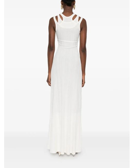 Viktor & Rolf White Triple Layer Maxi Dress