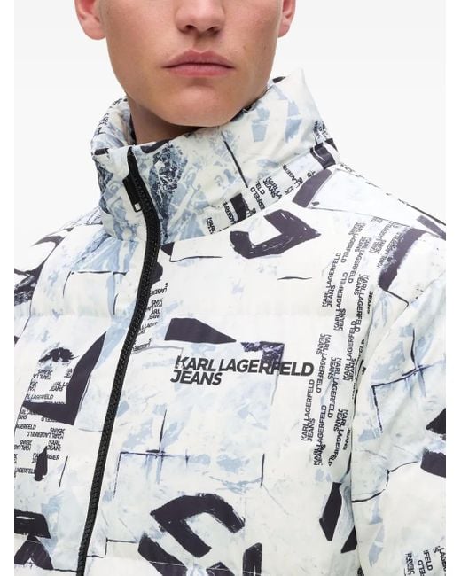 Karl Lagerfeld Gefütterte Jacke mit Print in Gray für Herren