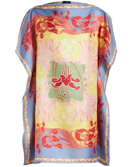 公式限定 福袋 - 公式通販オンラインショップ エトロ シルク チュニック （ETRO エトロ 七分袖ブラウス 黄 紫 トップス