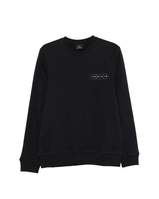 Paul Smith Black Logo-Print Sweatshirt for men