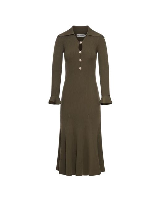 Self-Portrait Green Midi Dress
