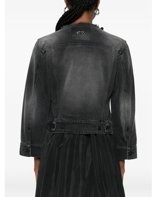 Simone Rocha Black Distressed Beaded Jacket