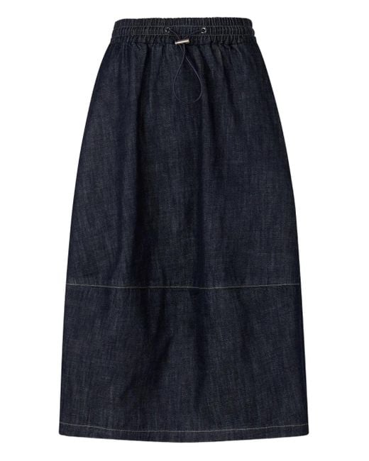 Studio Tomboy X Blue Drawstring Denim Skirt
