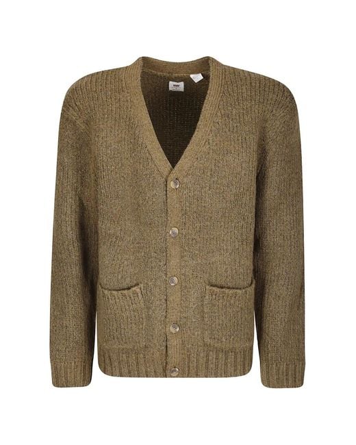 Levi's Green Mammoth Chunky-Knit Cardigan for men
