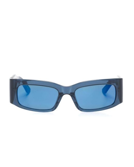 Balenciaga Blue Rectangle-frame Sunglasses