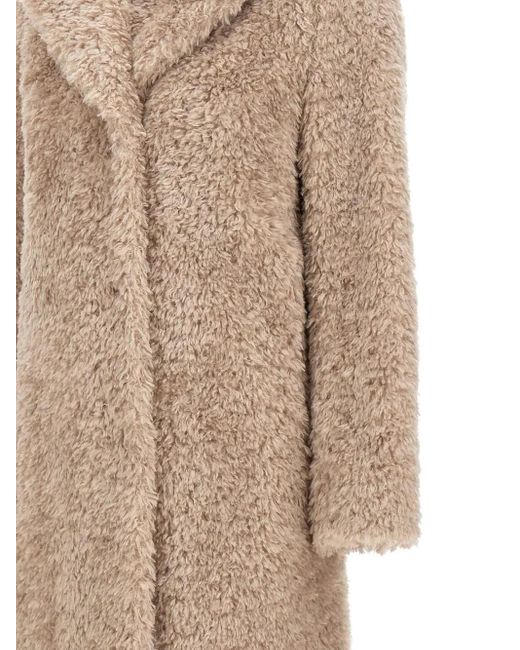 Herno Natural Buttoned Faux-Fur Coat