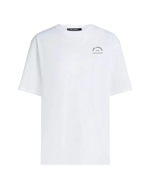 Karl Lagerfeld White Rue St-Guillaume Oversized T-Shirt