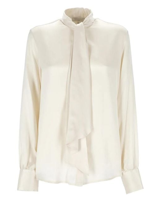 Antonelli White Bow-Detail Shirt