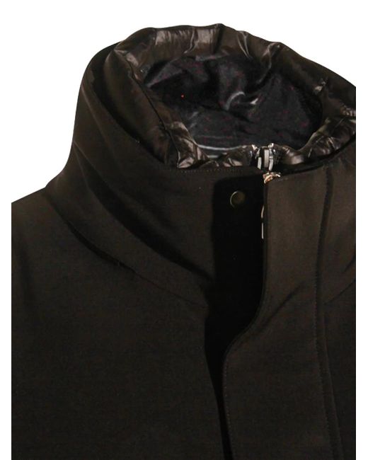 Montecore Black High-Neck Zip-Front Jacket for men