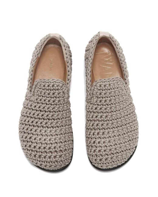 J.W. Anderson Gray Crochet-construction Loafers for men
