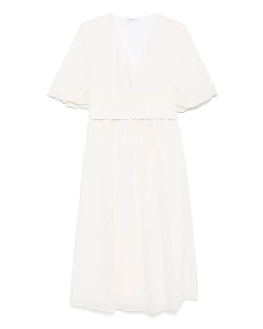 Fabiana Filippi White Striped Mini Dress