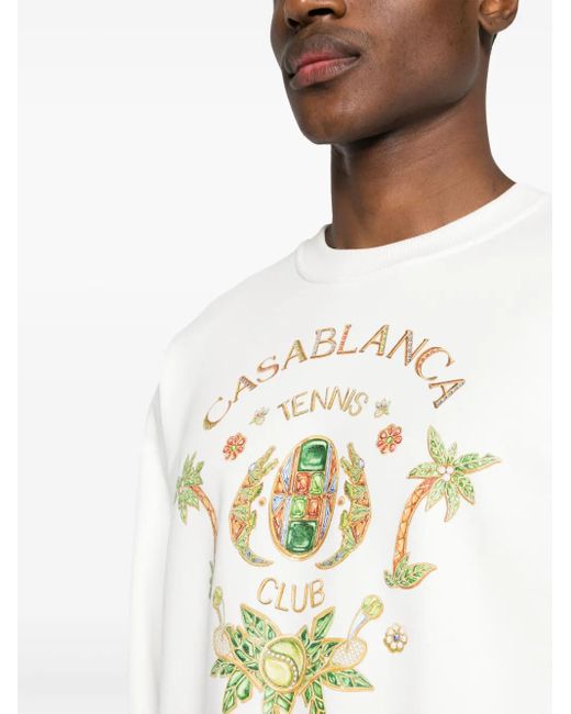 Casablanca Sweatshirt Mit "Tennis Club"-Print in White für Herren