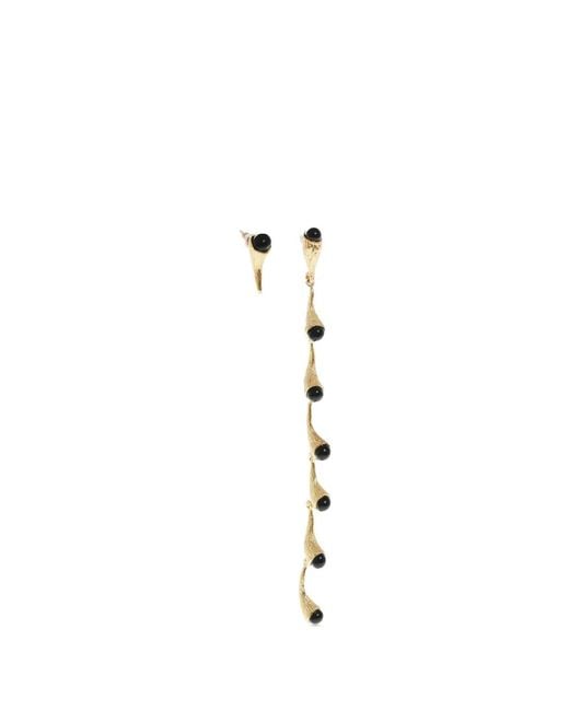 Rejina Pyo Metallic Asymmetric Drop Earrings
