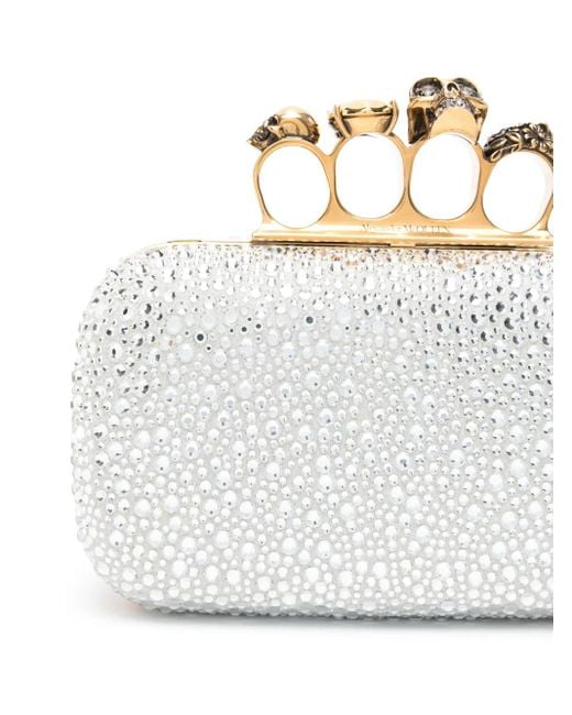 Alexander McQueen White Knuckle Clutch Bag