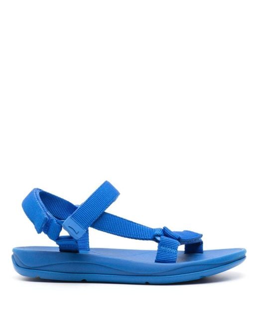 Camper Blue Match Ribbed-straps Sandals