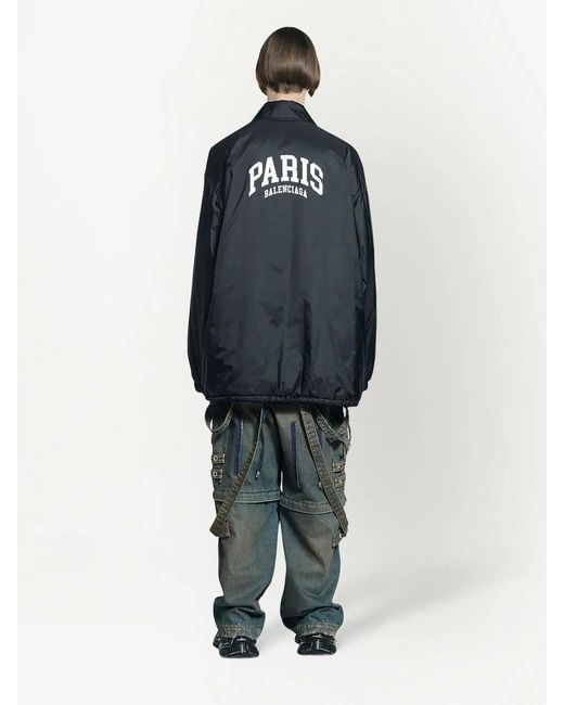 Balenciaga Blue Waterproof Jacket for men