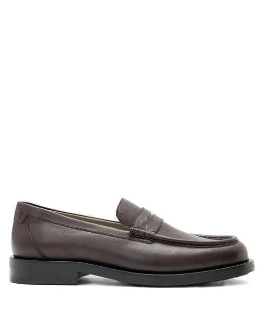 AllSaints Gray Bloom Penny-Strap Loafers for men