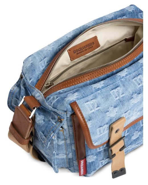 Borsa A Tracolla Con Monogramma di DSquared² in Blue da Uomo