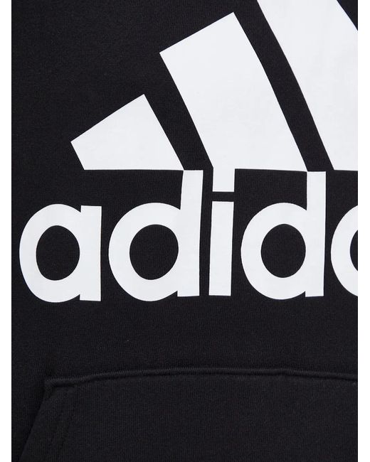 Adidas Blue Essentials Big Logo Oversized French Terry Hoodie