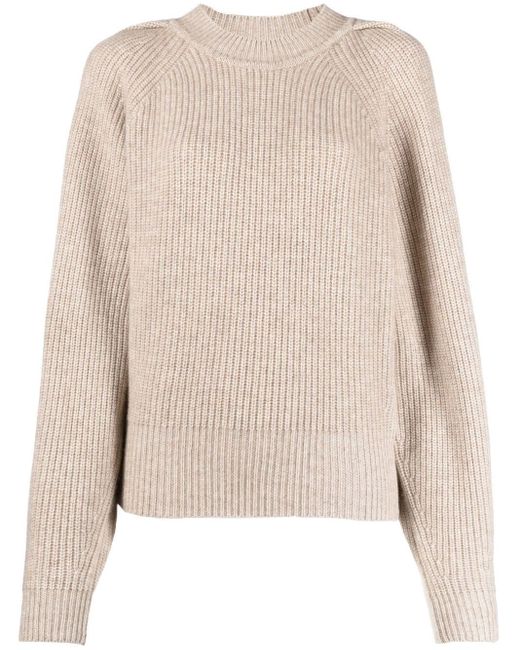 Isabel Marant Billie Ribbed Knit Sweater in Natural | Lyst Canada