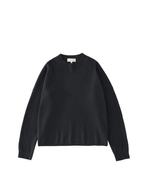 Studio Nicholson Black Pull À Effet D'Épaules Descendues for men