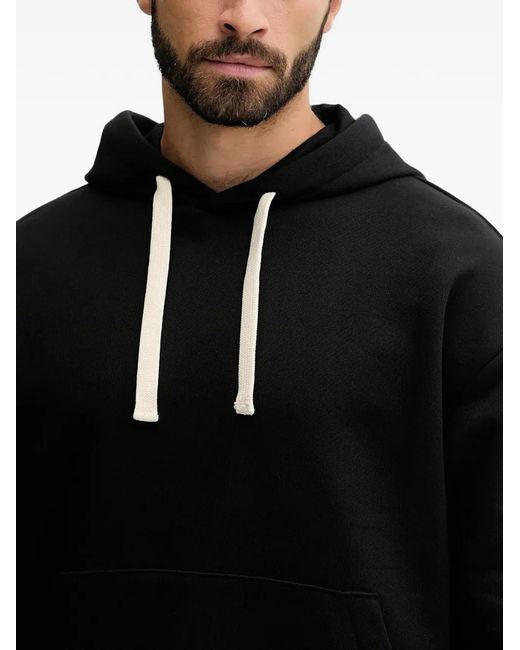 EA7 Black Hoodie À Lien De Resserrage for men