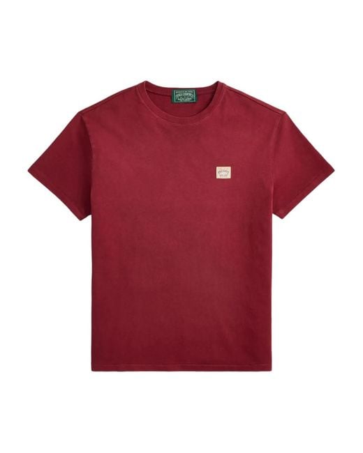 Polo Ralph Lauren Red Logo-Detail Crew-Neck T-Shirt for men