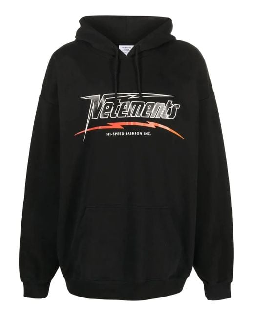 Hoodie À Logo Imprimé Vetements pour homme en coloris Black