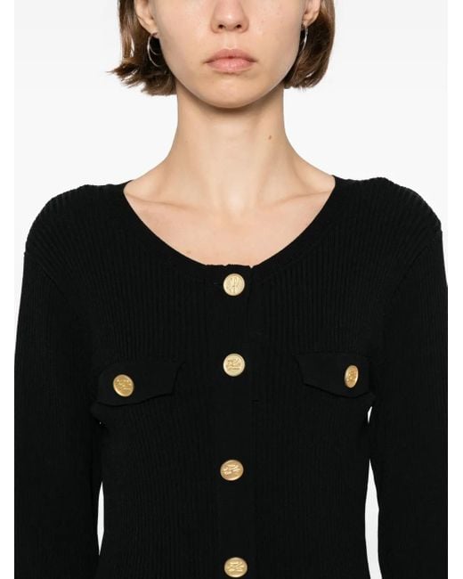 Abito Lungo A Coste di Karl Lagerfeld in Black