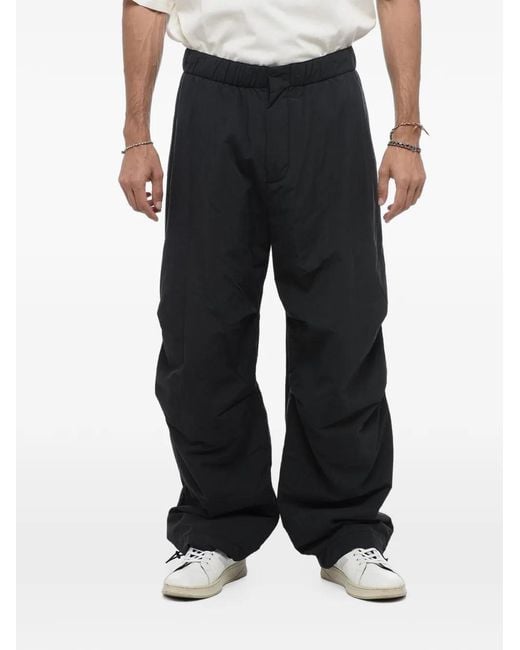Studio Nicholson Black Padded Elasticated-Waist Trousers for men