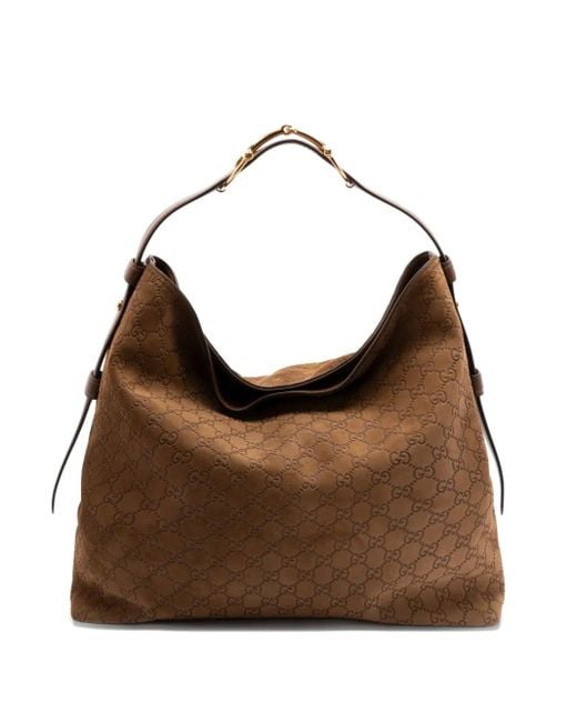 Gucci Brown Beatrix Embossed Shoulder Bag