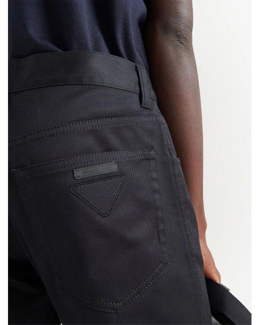Prada Blue Stretch Drill Jeans for men