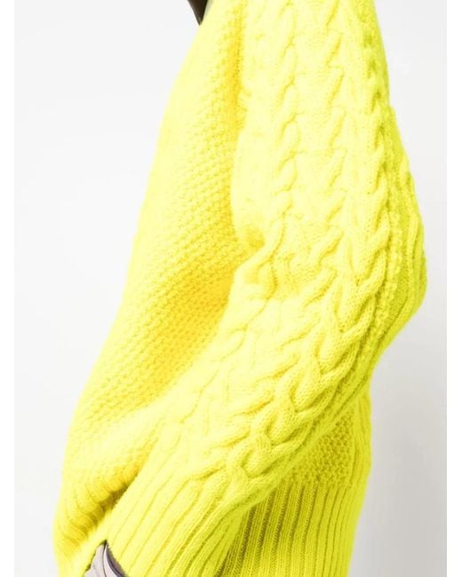 Undercover Yellow Cable-Knit Jumper for men